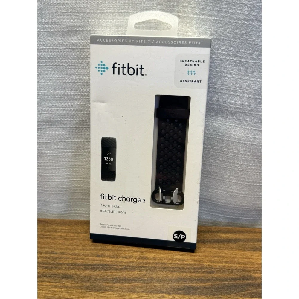 Fitbit Charge 3 Sport Band Size S/P Breathable Black Accessory